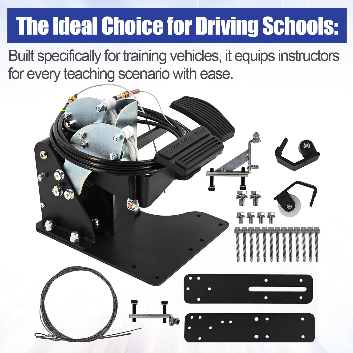 Dual Control Car Side Pedals RHD Conversion Kit, Brake & Gas Pedal Conversion Kit for Driver Training Vehicle, Postal Carrier, Right Hand Drive Pedal Kit – ACAR-B7D