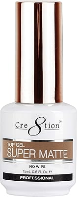 Cre8tion - 100% Pure Soak Off Gel, Essentials, 0.5oz (Top - Super Matte)