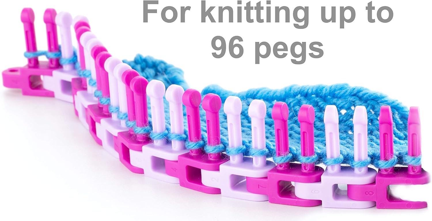 Authentic Knitting Board Flexee Loom Links Skinny for Thin Yarn, Small Gauge, 48 Piece