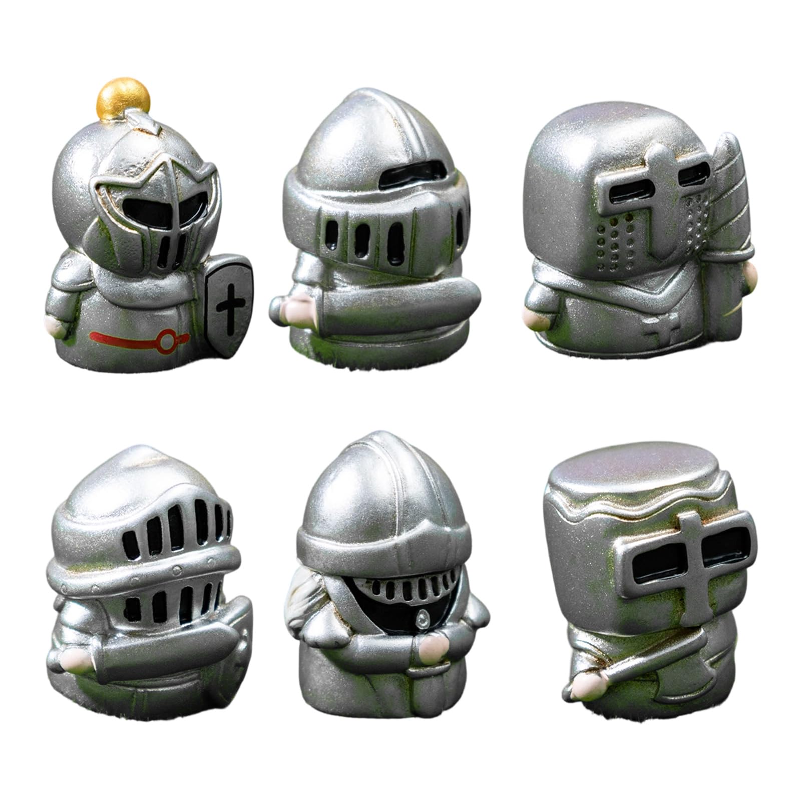 fexxkg Pack Of 6 Gnomes Gaurd Figurines Miniature Resin Desktop Decorations For Home Garden Ornaments Collectible