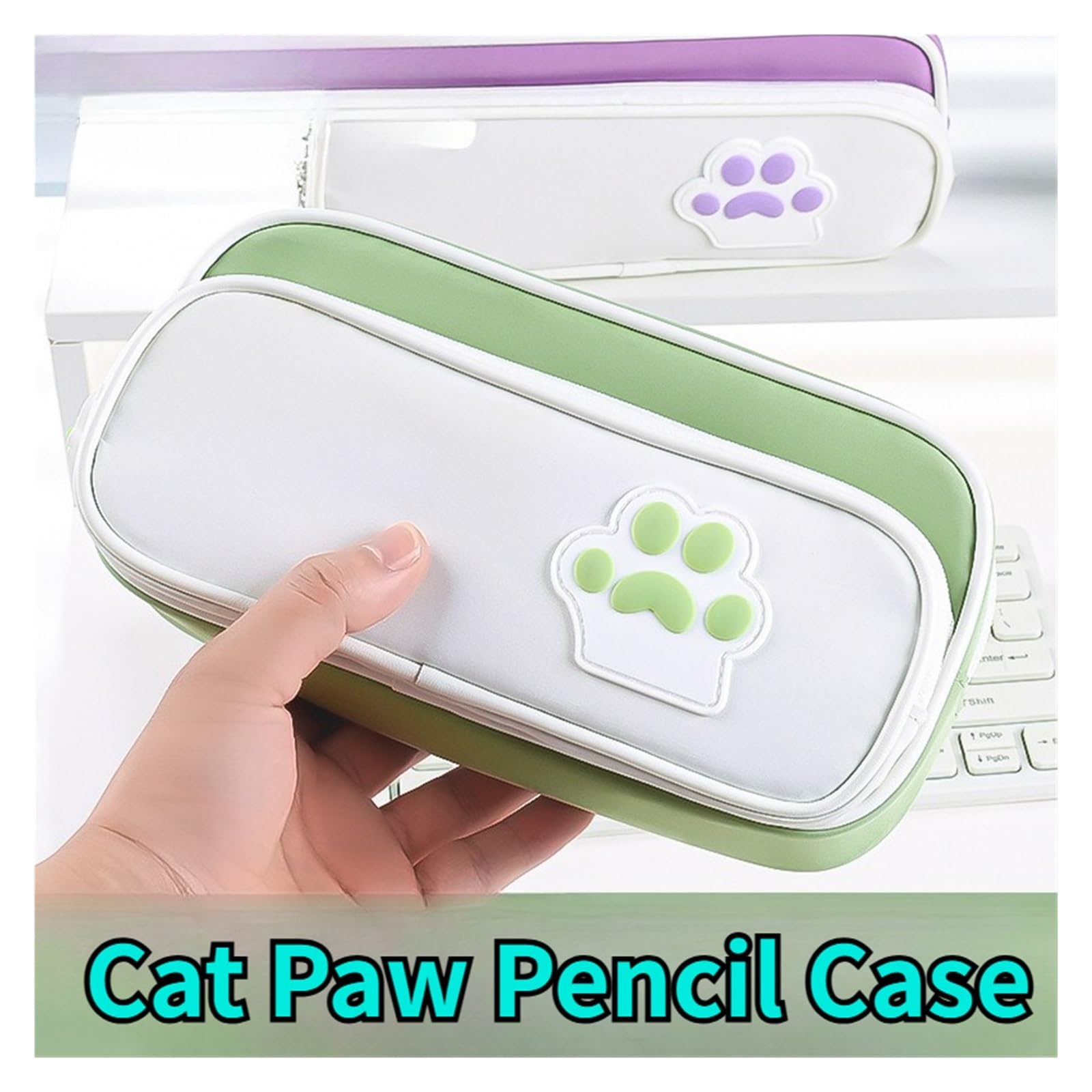 Astuccio con zampe di gatto for la scuola | Tela di nylon, grande capacità, simpatico artiglio di animali, durevole, organizer for cancelleria(HL003-2)