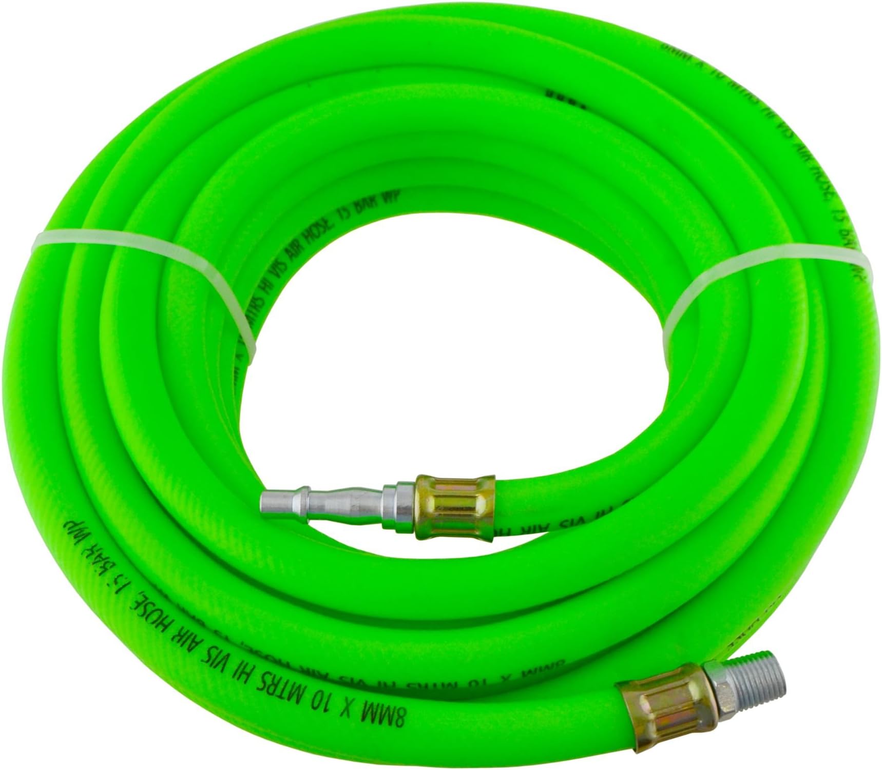 AB Tools Airline Air Compressor Hose Soft Rubber High Visibility 10 Mtr 33 Feet 8mm Bore