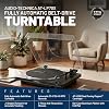 Tocadiscos Audio-Technica AT-LP70X-BG automático de transmisión por correa - Tocadiscos estéreo inalámbrico con bocinas de estantería alimentadas de 4 pulgadas con graves profundos (par) y kit premium de limpieza de discos de vinilo - Paquete esencial 5
