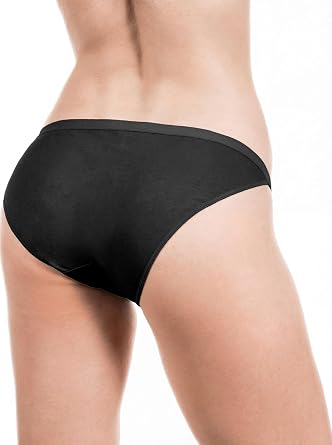 Sexy Basics Womens String Bikini Briefs | 100% Cotton | No Show Underwear | Multi Packs & Colors