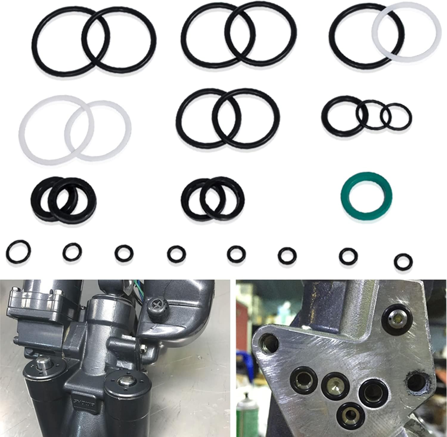 Tilt Trim Seal Kit 1997 & Up 115225FS Fast Strike Power for Yamaha Boat Power Units 115HP 150HP 175HP 200HP (Some 225HP 250HP) for Showa & 63P-43800-00-4D 64E-43822 with More O-Ring