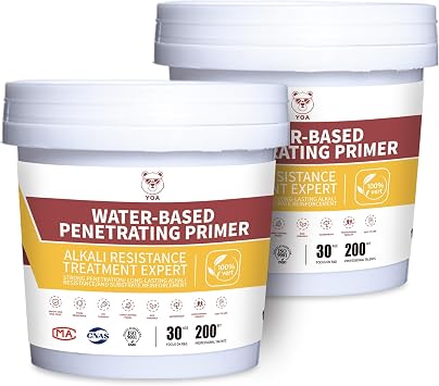 YOA Liquid Multi-Purpose Primer, 64oz/160sf, Suitable for Concrete, Metal and Plastic Primers, Non-Toxic, Quick-Drying, Easy to Apply, Strong Adhesion, Resistant, Indoor/Outdoor Use