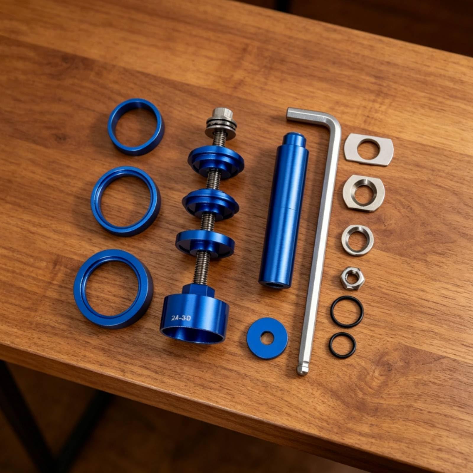 Baoblaze Instalador de Caja de Pedalier para Bicicleta Herramienta Extractor Desmontador Colocador Aleación de Aluminio con Mango Ergonómico y Anodizado Adecuado para Taller y Mantenimiento Doméstico