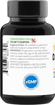 MONOHERB Dandelion 10:1 Extract - 1000 mg per Serving - Serving Size: 2 Capsules - 45 Servings per Bottle