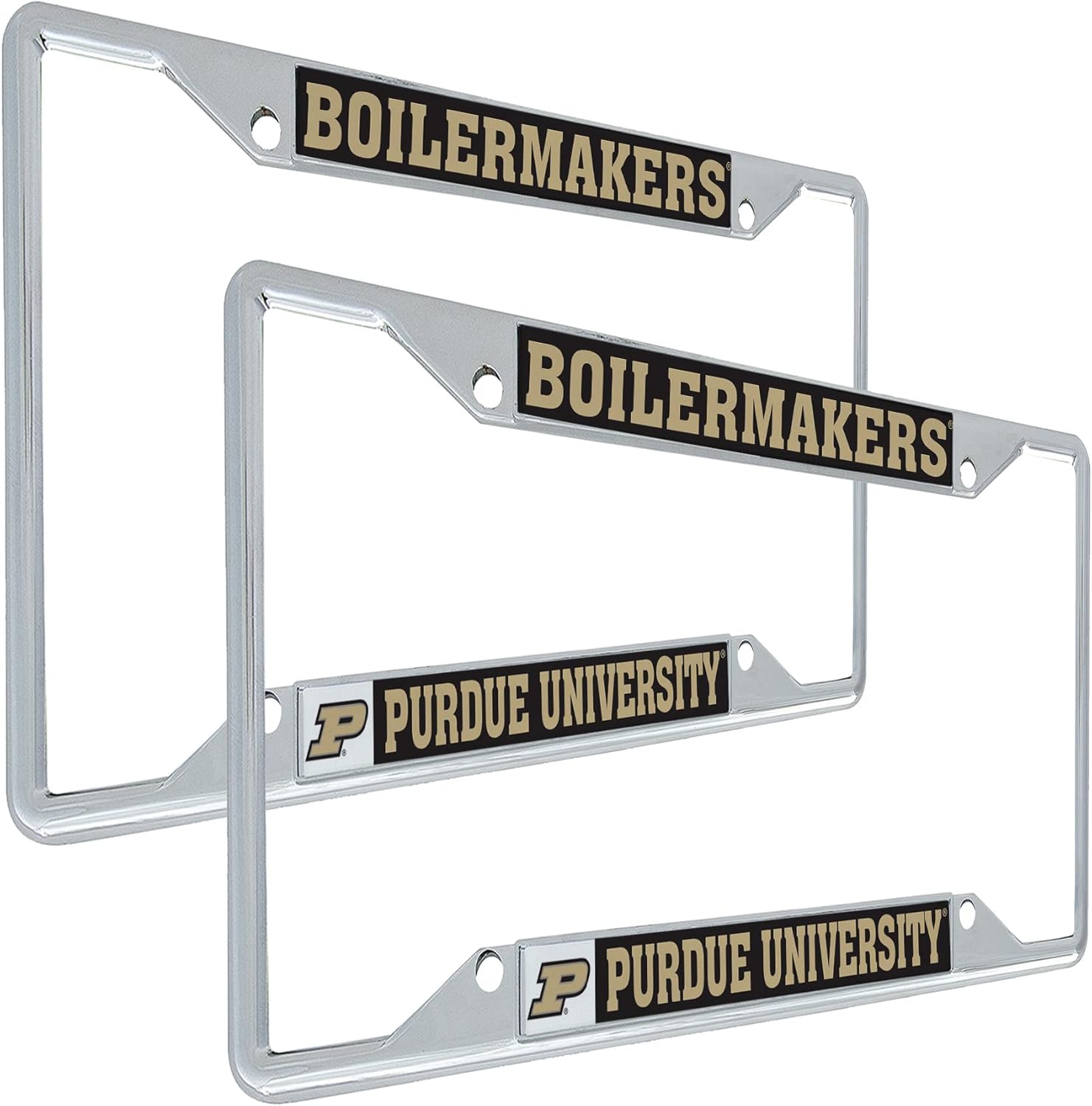 Desert Cactus Purdue University Car Accessories Metal License Plate Frame for Front or Rear of Car (Mascot 2 Pack)
