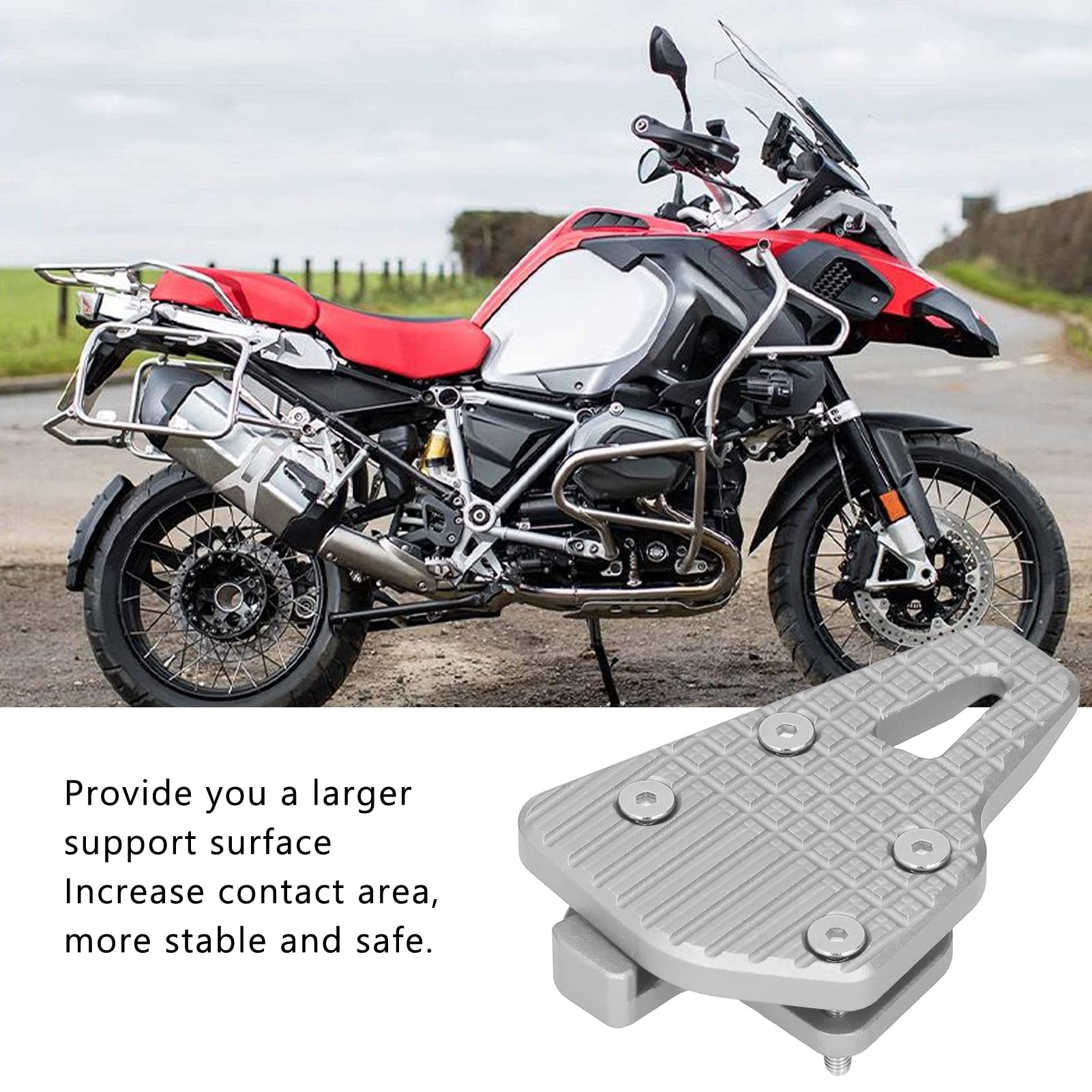 Brrnoo Pedale Freno Motocicletta, Pedali Motociclisti in Lega Alluminio CNC Estensibili per Piastra Sostituzione Leva Posteriore