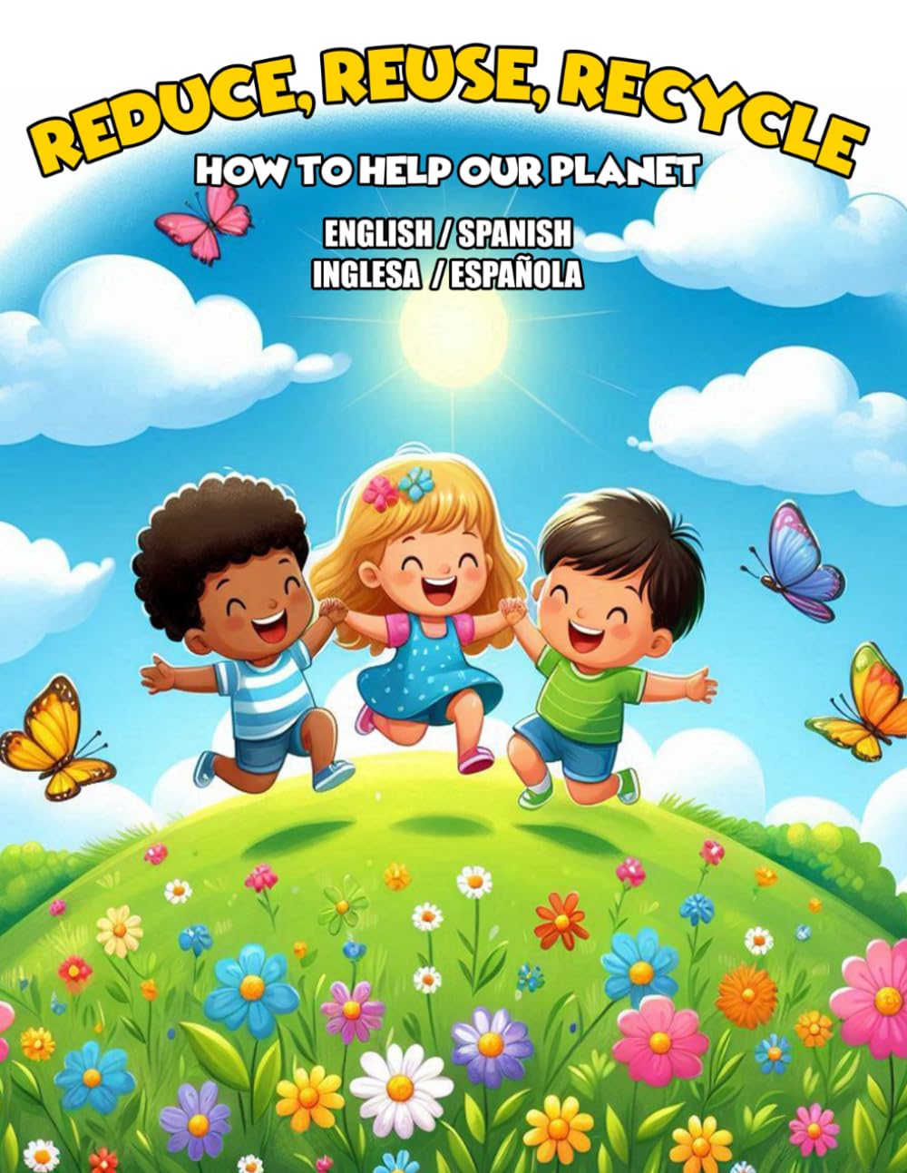 Environmental Coloring Book for Kids Ages 4–8: Reduce, Reuse, Recycle | How to Help the Planet | 70 Eco-Friendly Activities | English–Spanish Bilingual ColoUring Book