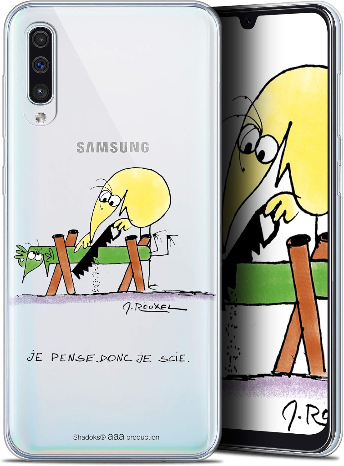 Case for 6.4-Inch Samsung Galaxy A50, Je Pense Therefore