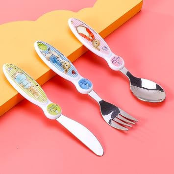 Peter Rabbit Children's Kids 3pcs Cutlery Set - Knife/Fork/Spoon