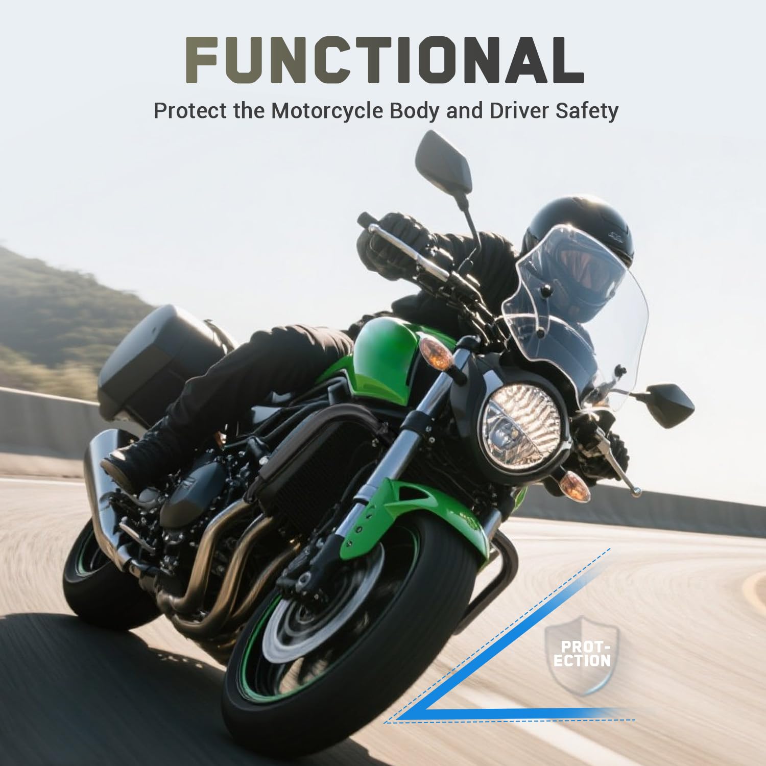 Defensa Barra Protectores Motos Vulcan S 650 2015 2016 2017 2018 2019 2020 2021 2022 2023 2024 2025 2026 VN650 EN650 Choque Protección para Motocicleta contra Caídas en Carreteras