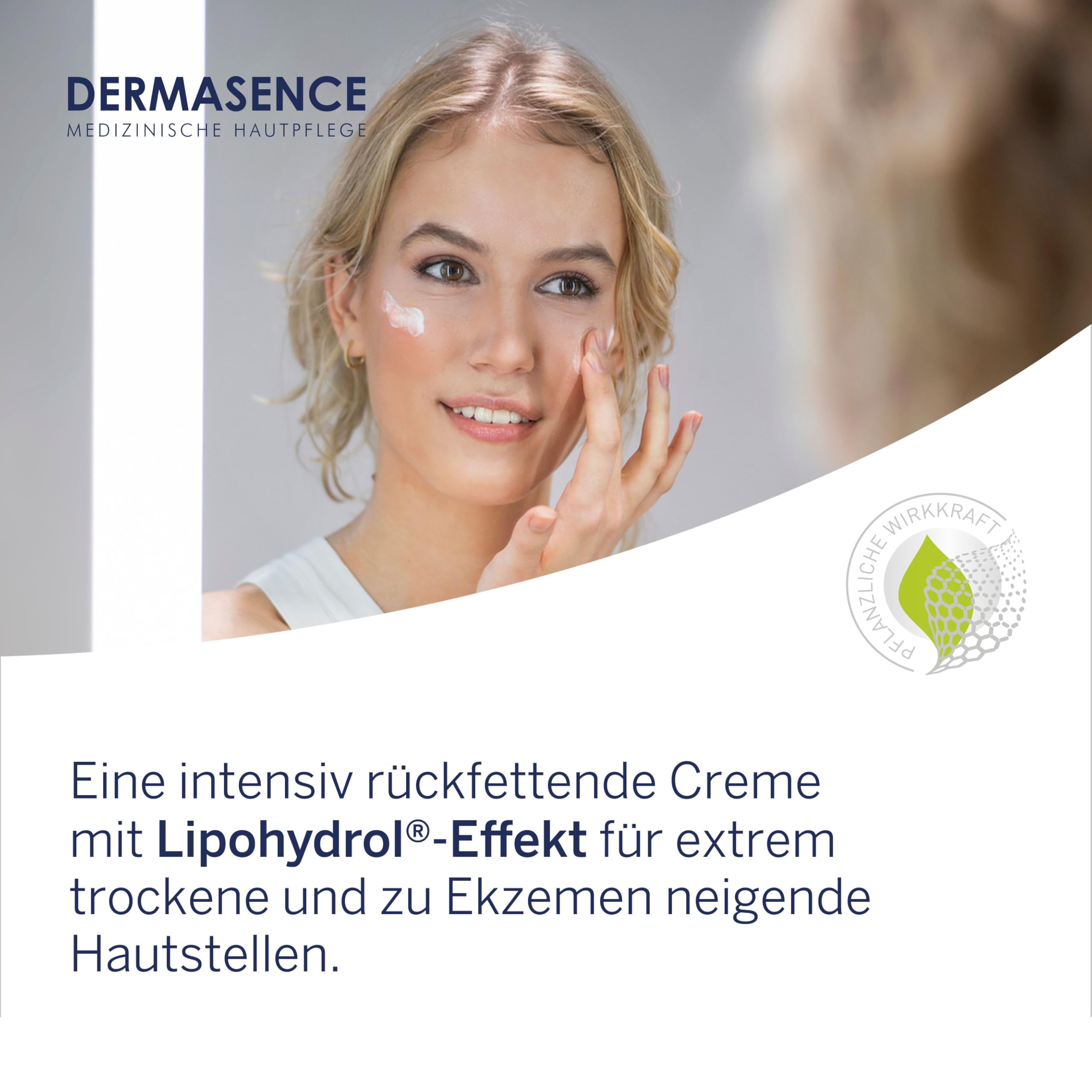 DERMASENCE Adtop XC Lipidcreme, 50 ml, Pflege bei extrem trockener und rissiger Haut, mit Ceramiden und Jojobaöl, beruhigend bei Juckreiz, parfümfrei, vegan, für Kinder und Erwachsene geeignet