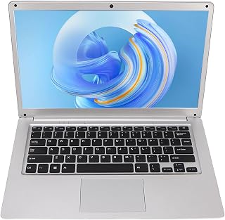 Laptop de 14 Polegadas, para Processador Intel N4020 Business Laptop, 4 GB RAM 64 GB ROM, 5000 MAh, Suporte 5G Dual Screen WIFI Connection, Bluetooth 4.0, para Windows 10 (Prata) (Plugue dos EUA)