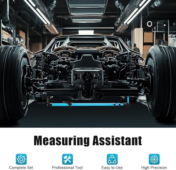 2D Measuring System, Universal Auto Body Frame Machine for Car, 2550 Tram Gauge High Precision Aluminum Retractable Measure Equipment Repair Tools for Construction Machinery Maintenance