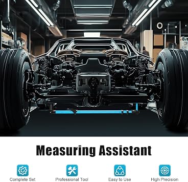 2D Measuring System, Universal Auto Body Frame Machine for Car, 2550 Tram Gauge High Precision Aluminum Retractable Measure Equipment Repair Tools for Construction Machinery Maintenance