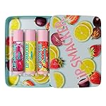 Lip Smacker Nostalgia Lip Balm Trio Tin, Original & Best Flavors, Grape, Lemon, and Strawberry, Moisturizing & Hydrating Lip Care, Clear Glossy Finish, Fun & Collectible Gift Set for All Ages
