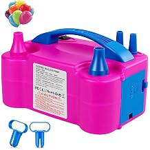<span>Electric Balloon Pump, Portable Electric Balloon Blower Machine Balloon Air Pump, Dual Nozzle 110V 600W Balloon Inflator for Party Decoration Christmas Birthday-Rose Red</span>