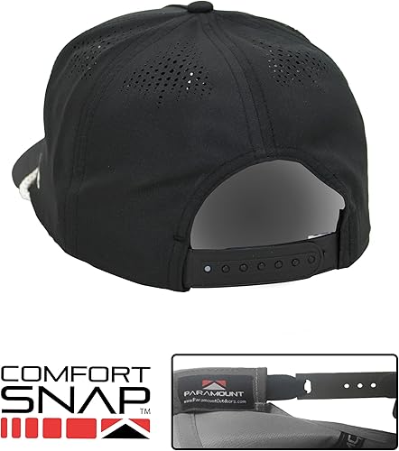 Vista 25 de Paramount Outdoors Sunset Trout Fishing Hat Mountain Fish Silhouette Performance Outdoor Hat with Comfort Snapback Negro