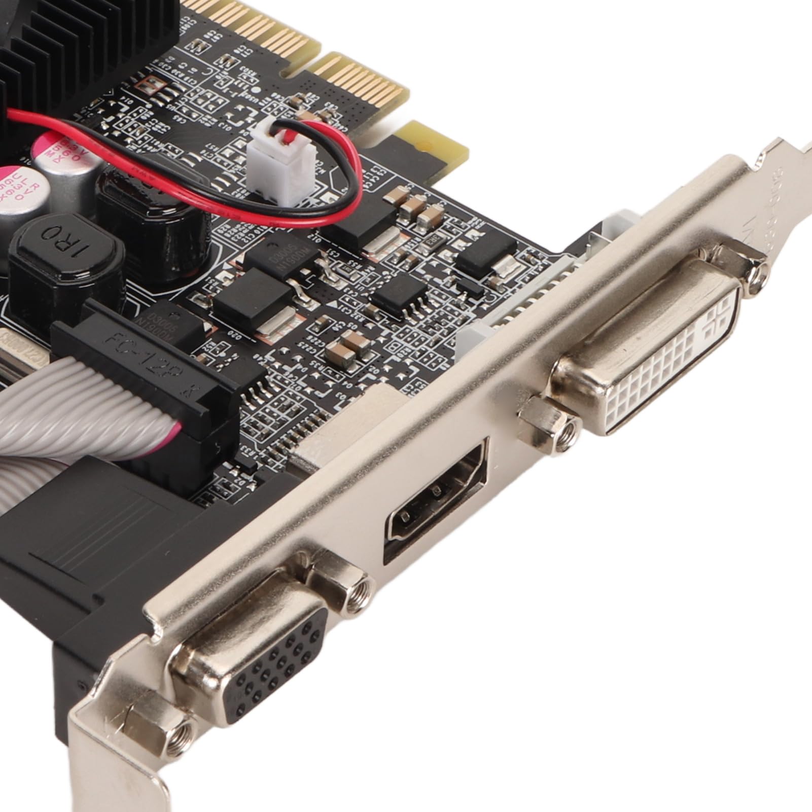 Tarjeta gráfica GT210 1G DDR3 de 64 bits, tarjeta gráfica PCI Express 2.0 para juegos, interfaz multimedia HD con ventilador de refrigeración para juegos DirectX10.1 y computadoras de PC