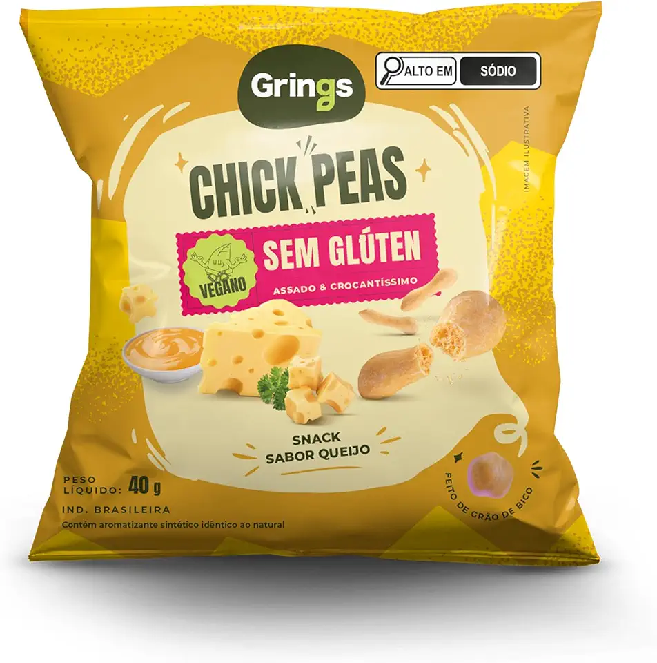 Snack de Grão-de-Bico Sabor Queijo: Crocância e Sabor