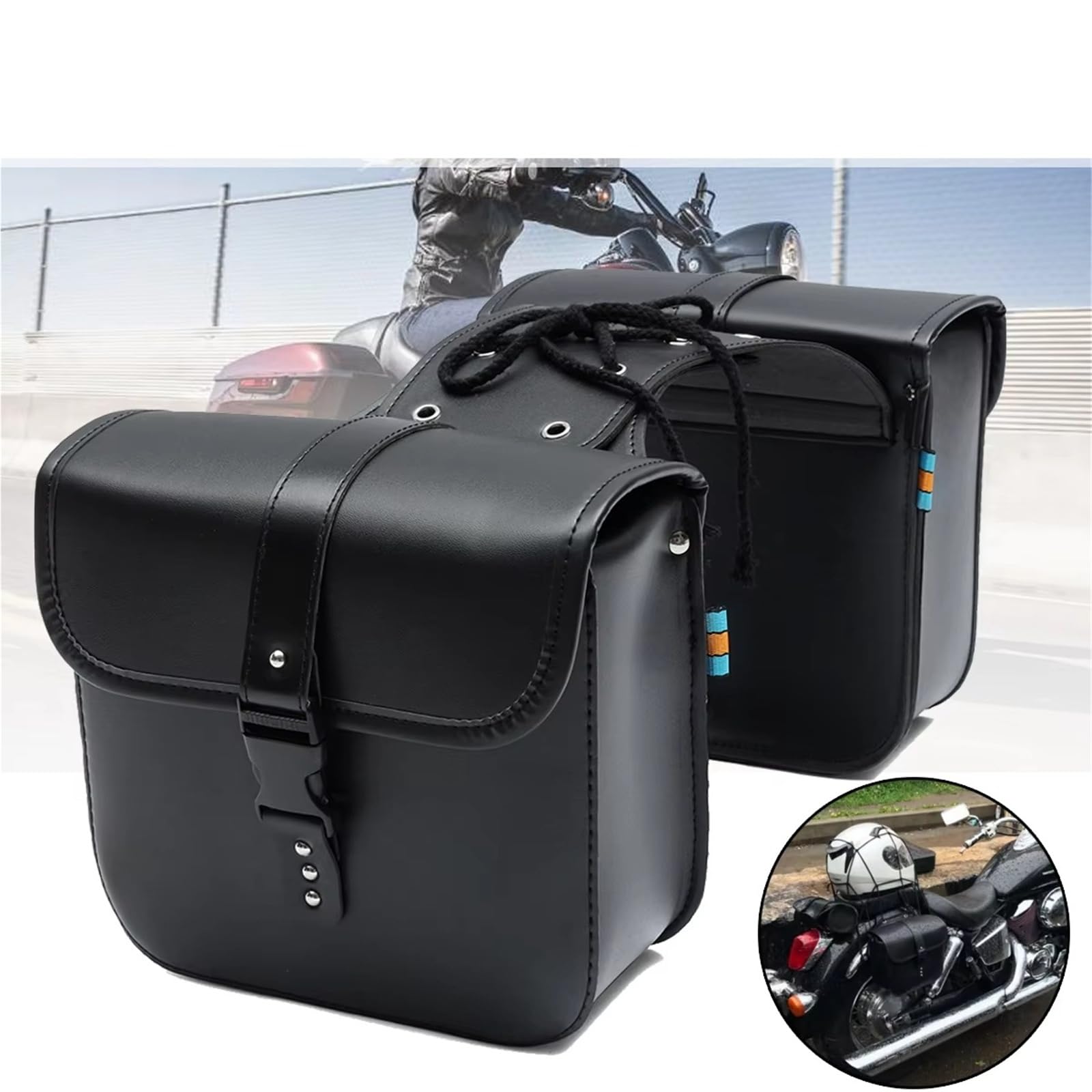 Moto Sacoche Selle Paire De Sacoches Selle Universelles Pour Moto Pour Suzuki Rangement Latéral À Outils Pour Fourche