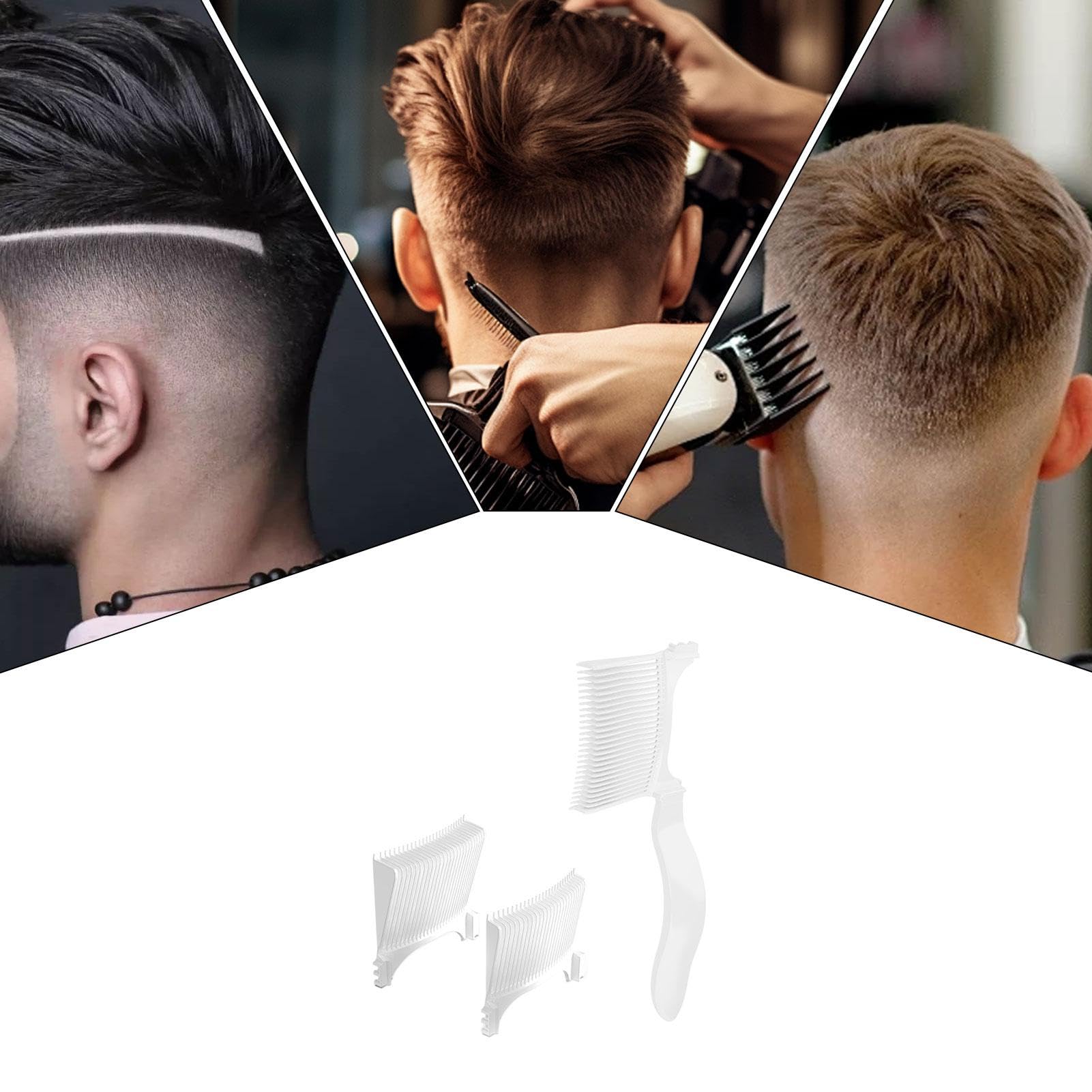 Peigne De Coupe à Dessus Plat Pour Dégradé - Longueur 19.7 Cm, Gris, ABS - Outil Coiffure Homme