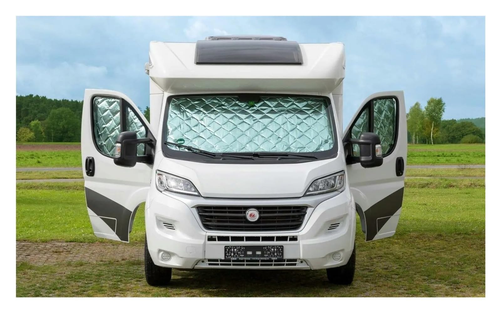 3pcs Internal Thermal Blinds Windscreen Sunshades Cover for FIAT Ducato 2006-2022 do Peugeot Boxer for Citroen Relay 7 Layers Front Cab Shield