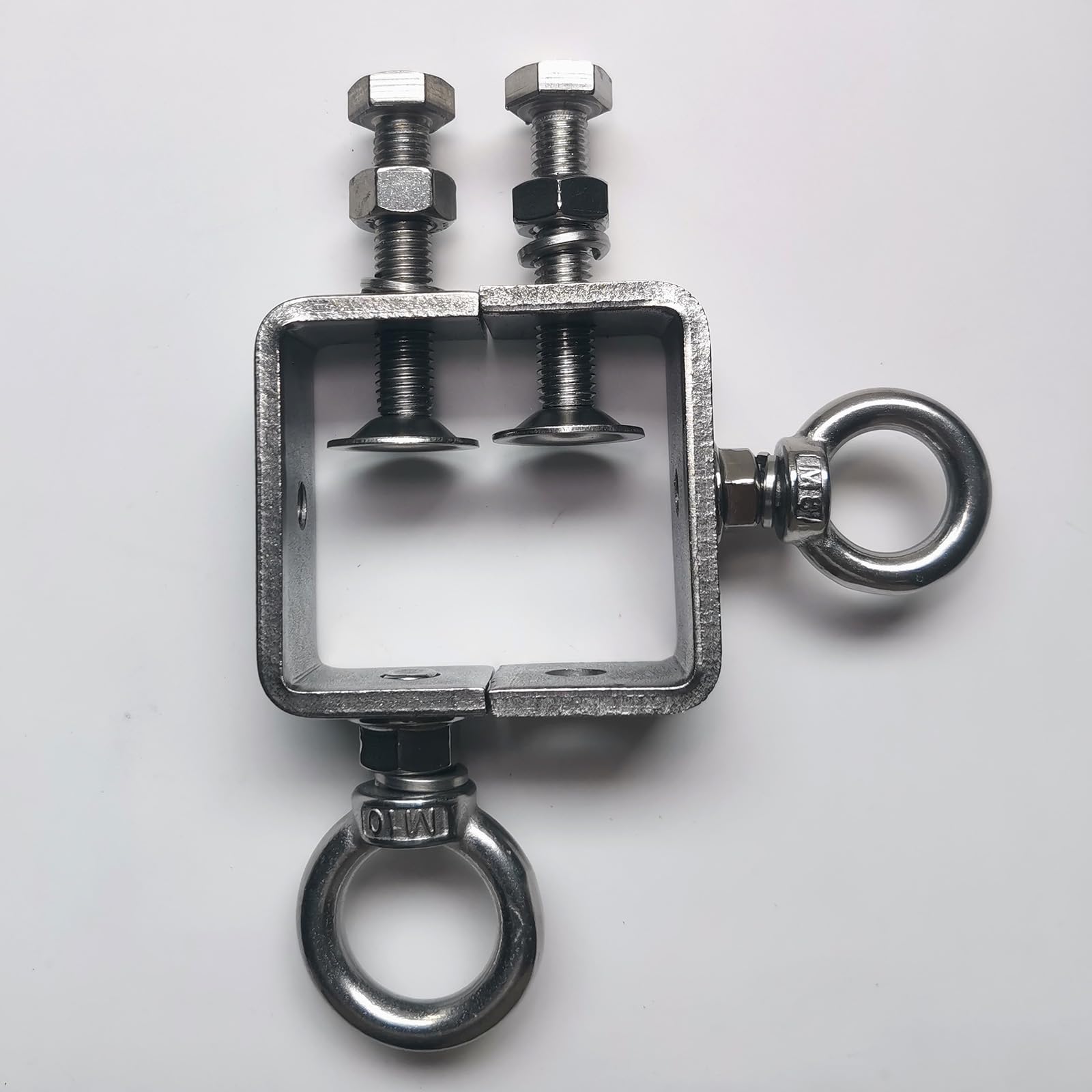 Lot de 6 serre-joints en C en acier inoxydable - Petite pince en C - Plage de serrage réglable de 20 à 50 mm - Ouvertures de mâchoire en C de 55 mm avec vis à anneau M8 M10 pour le travail du