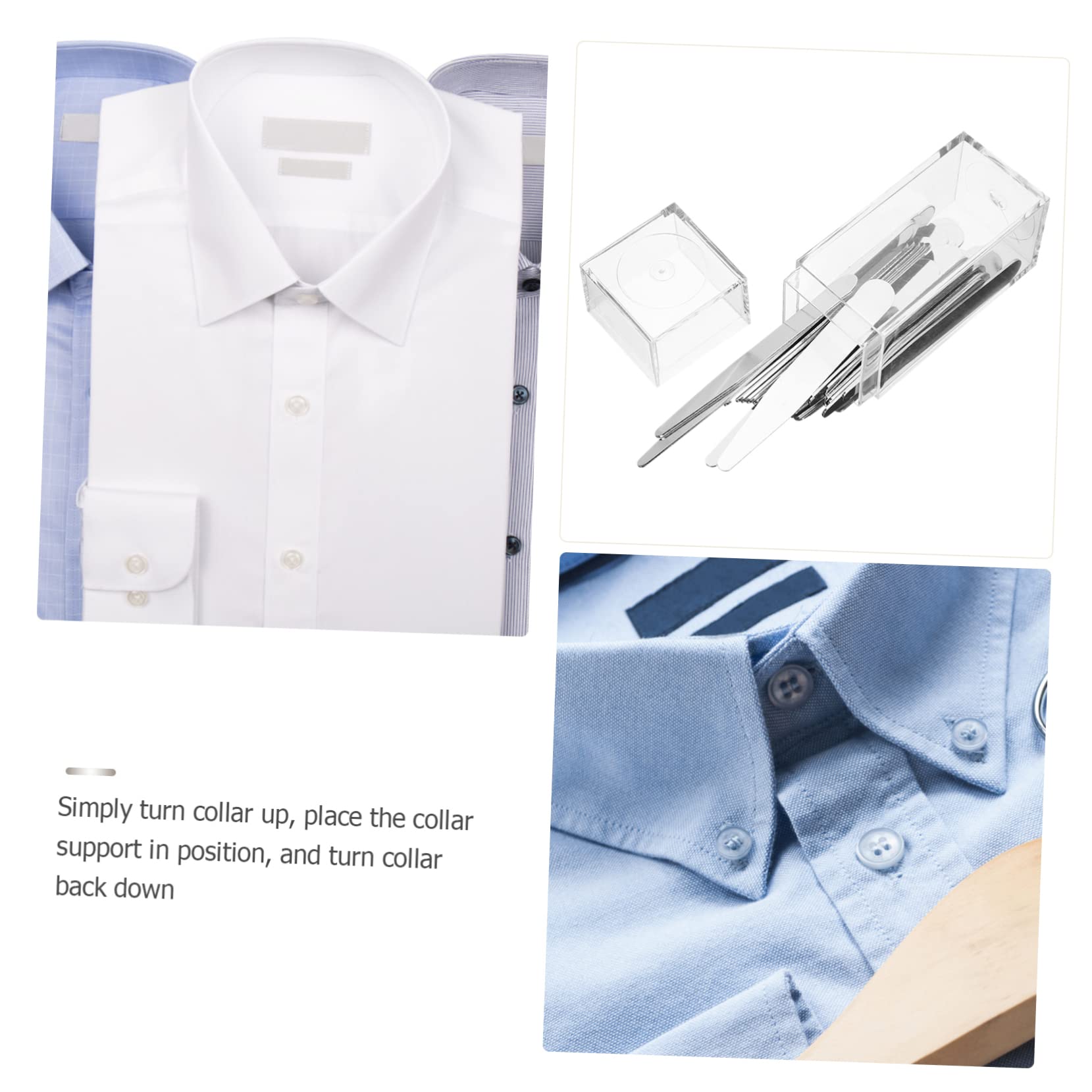80piezas Collar Stays Metálicos Para Camisas De Hombre De Inoxidable Para Soporte De Cuello Prevención De Arrugas y Estilo Elegante Pack De Unidades