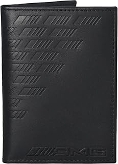 Mercedes-Benz AMG Vehicle Registration Document Case Cowhide Leather Black with RFID Protection 12 x 8.5 cm, black, rfid wallet