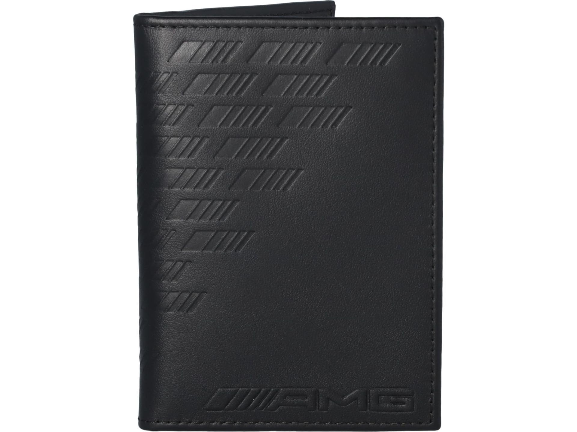 Mercedes-Benz Etui na okulary AMG z czarnej skóry bydlęcej z ochroną RFID 12x8,5cm