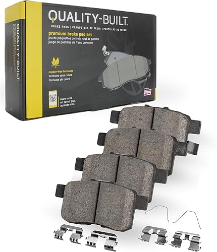 QUALITY-BUILT Rear Ceramic Brake Pads, Premium 1001-1719C, Compatible with 2012-