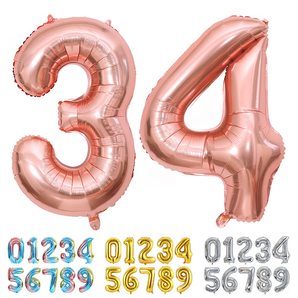Foil Globo Número 5 Azul 40" (101cm), Inflable Helio o aire, Gigante Numeros 0-9, 10-19, 20-29, 30-100, Grande Globos Decoración para La Boda Aniversario y Cumpleaños Fiestas — view 497