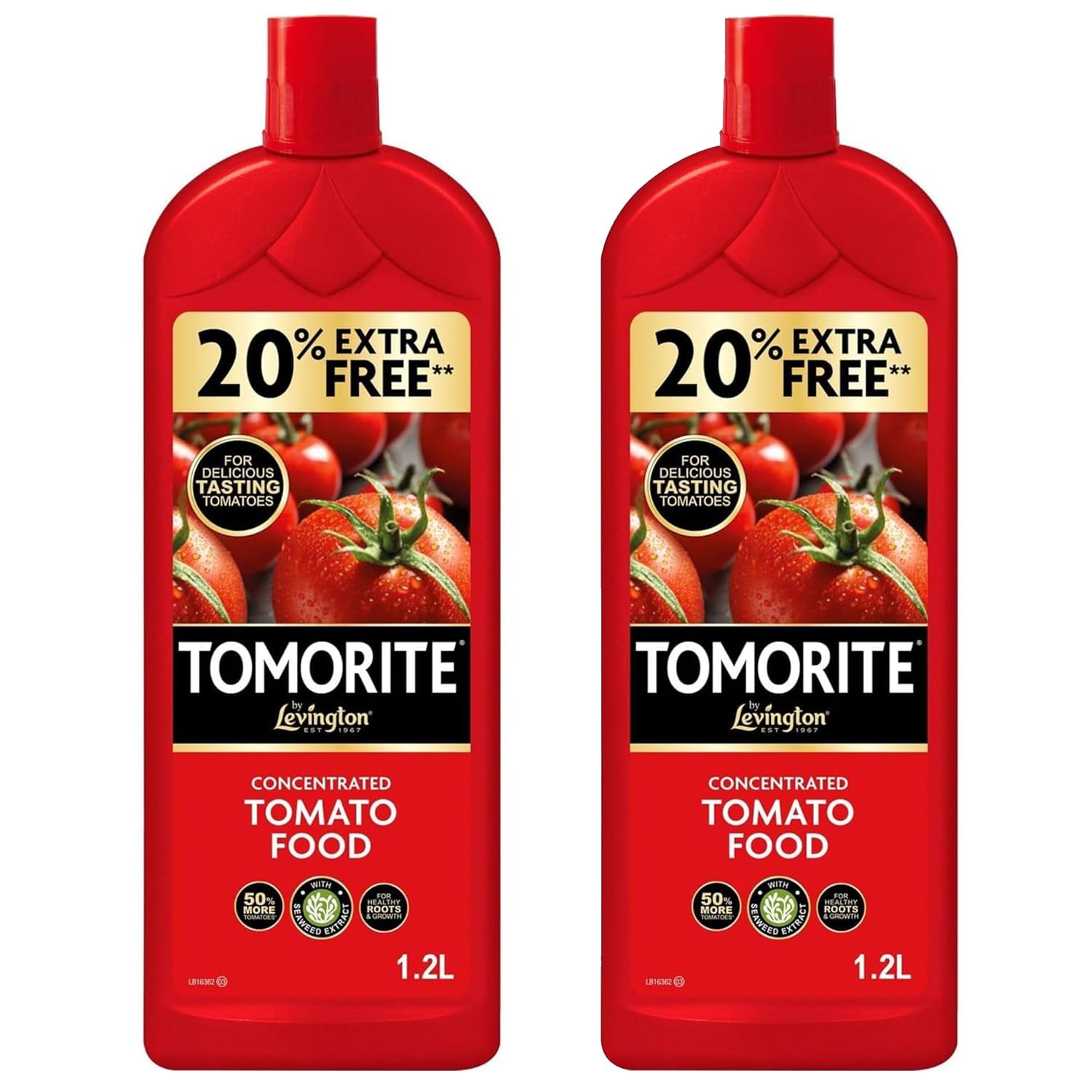 Concentrated Plant Food 1L (Pack of 2) – Tomato Feed for Plants with Seaweed Extract Tomato Plant Food, Tomato Food, Tomorite Feed for Growbags & Pots