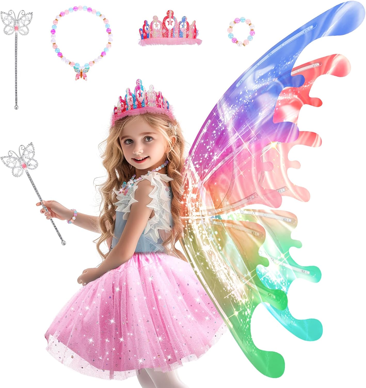 Toddler Electric Dragon Wings, Kids Dinosaur Costume Wings with LED Light & Music, Halloween Dino Dress-Up Costumes for Boys & Girls, Green Dinosaur toys for Kids as Christmas Birthday Party Gifts