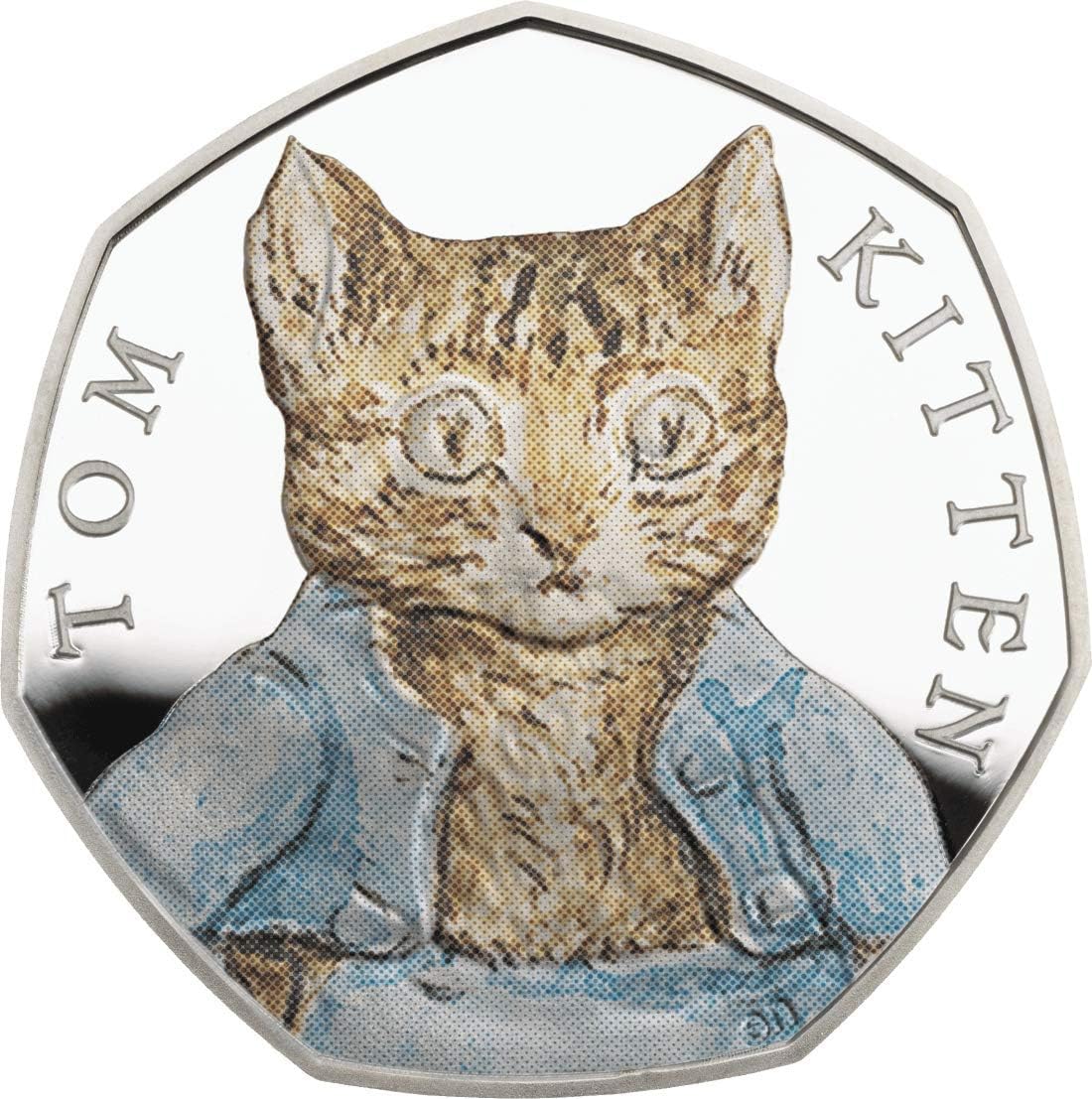 Fevs Coins: Beatrix Potter Coloured 50p coins - Choose from the drop down list - 2017 TOM KITTEN