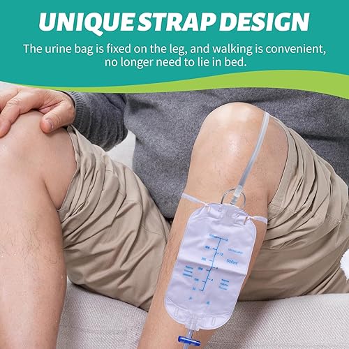 Miniatura 5 de Bolsa de orina portátil, bolsa de orina masculina, pantalones de incontinencia para hombres, bolsas reutilizables portátiles de recolección