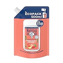 Le Petit Marseillais | Ricarica gel doccia extra morbida pesca bianca biologica & nettarine bio (eco da 500 ml) – 92% di ingredienti di origine naturale – pH neutro per la pelle e senza coloranti