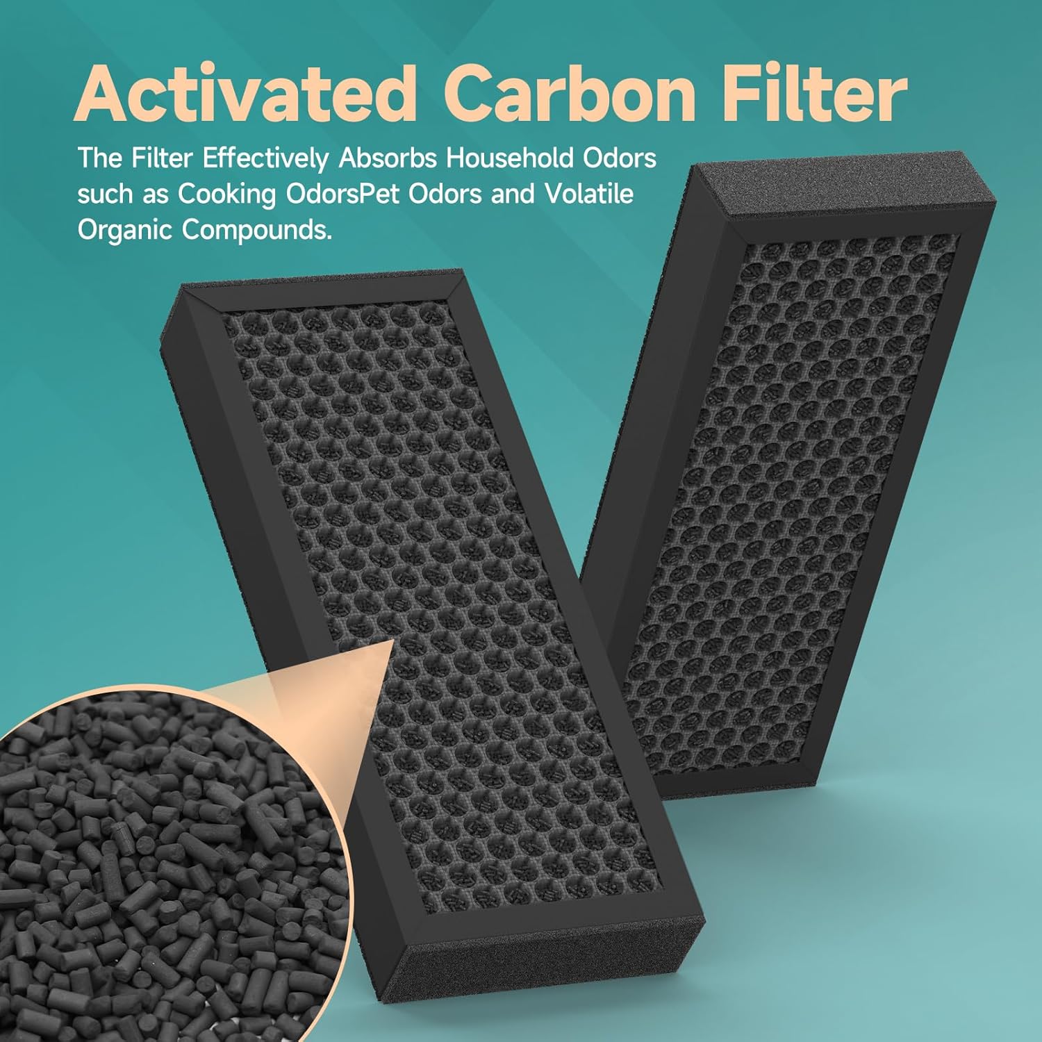 2-Pack F1702HE 30612 Replacement Filter Compatible with Hunter F1702HE/21 30612 Purifiers, for Models HT1702, 10200 Series