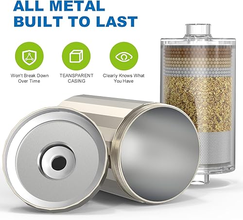 Miniatura 3 de Filtro de cabezal de ducha All Metal filtro de ducha KDF 55 con vitamina C E y A para agua dura, filtros de agua universales de alta presión para