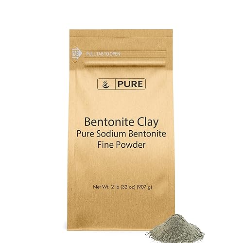 Pure Original Ingredients Arcilla de bentonita (2 lb) Polvo fino, bentonita de sodio puro, para máscaras faciales y más