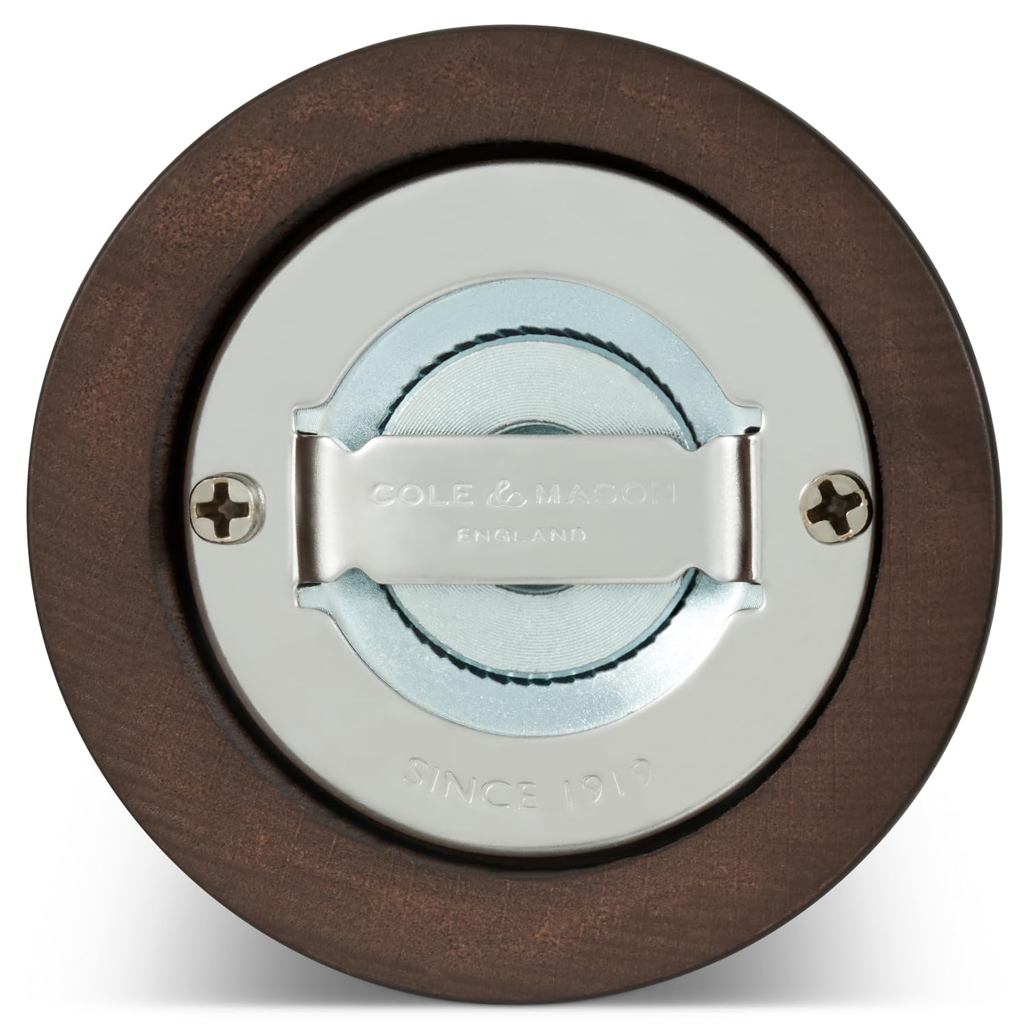 Cole & Mason London Molinillos de Sal y Pimienta, Madera de Haya Chocolate | 18 cm, Molinillo Sal y Molinillo Pimienta Manual, Molino Cerámica Adjustable, Precisión+, Garantía Vitalicia del Mecanismo