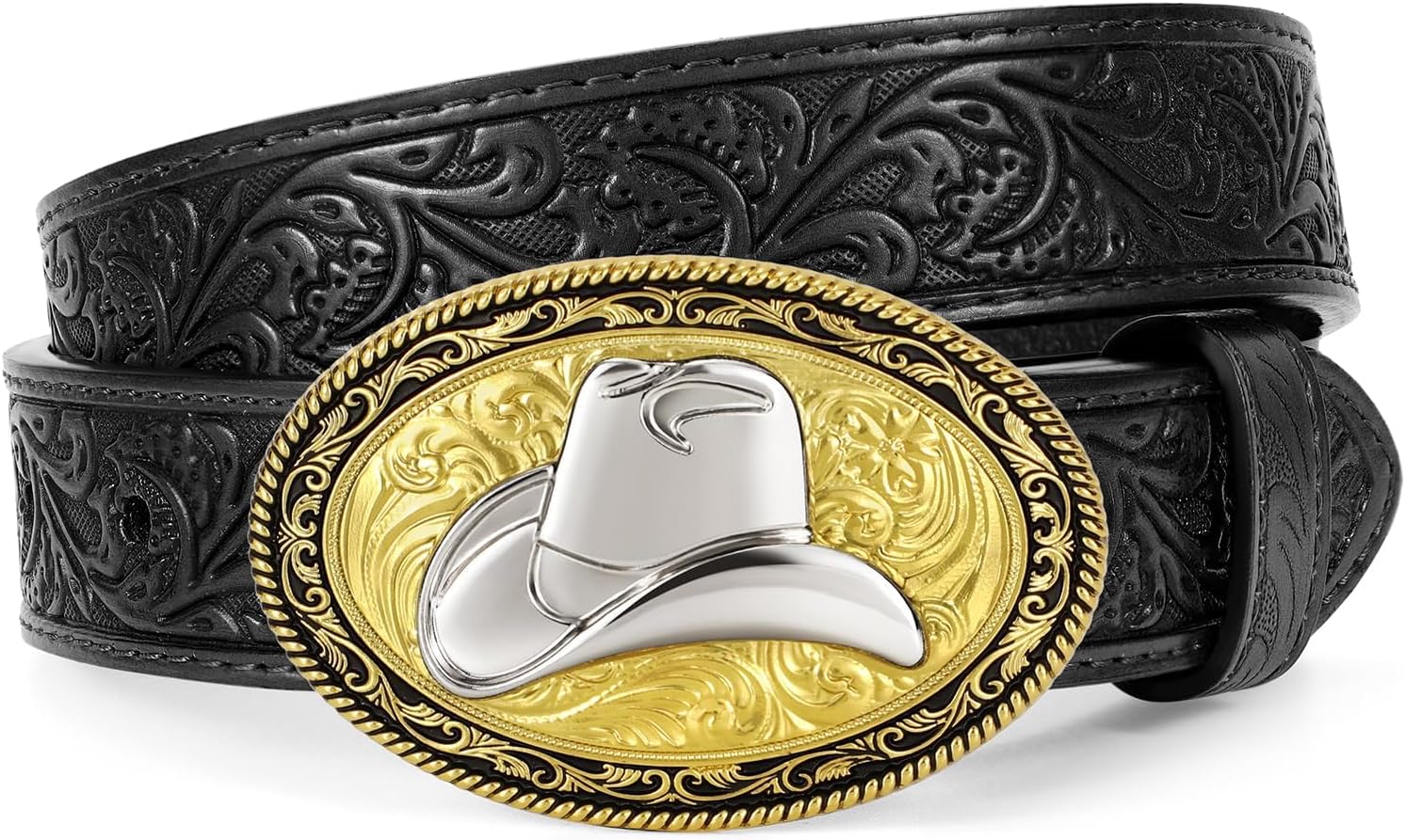 Kids Western Belt for Boys Girls, Embossed Genuine Leather Cowboy Cowgirl Belt for Jeans Pant Dresses Gift - Image 7