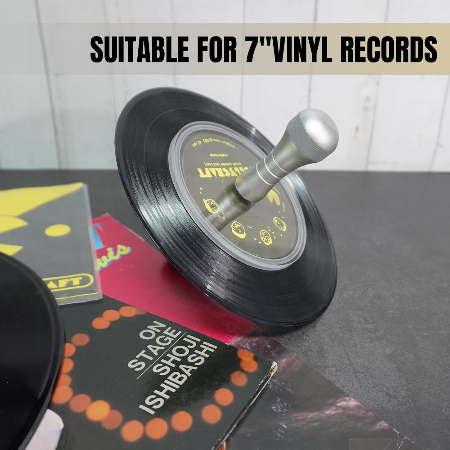 sdroceRyaM EP/LP Vinyl Record Clean Label Saver Protector Waterproof Record Cleaner Clamp Care Aluminum Handle Acrylic Board Vinyl Record Cleaning Brush and Cloth