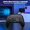 Elegamefy PC Controller mit Hall-Effekt Joysticks & Trigger RGB Licht 1000mAh Akku Wireless Controller für PC/Switch/Handy Spiele