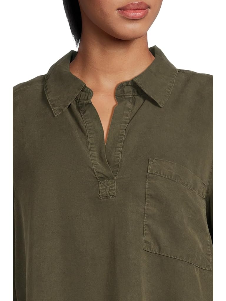 Green Mod-o-doc Roll Tab, Patch Pocket, Tunic