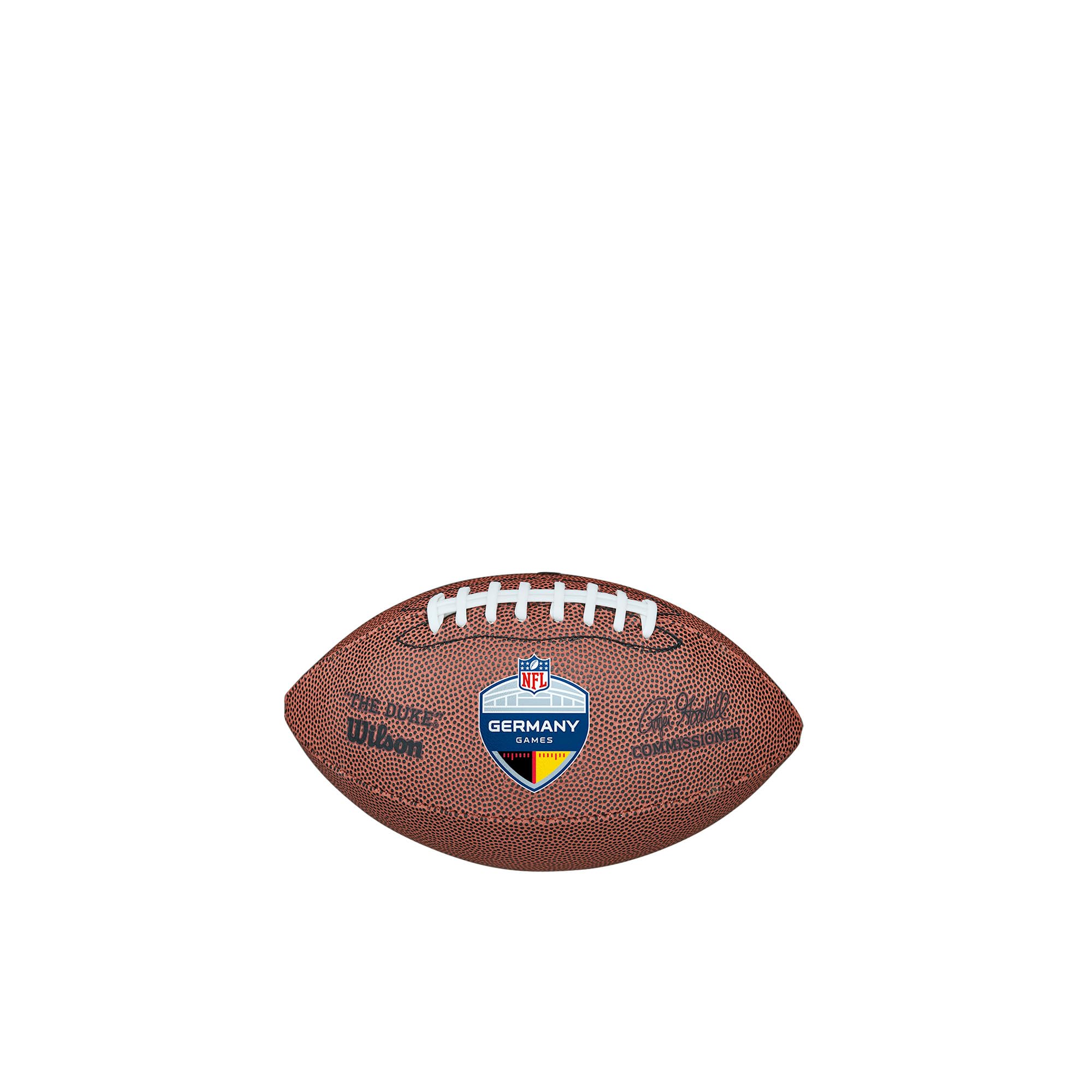 Wilson Mini Replica Del Pallone da Football NFL Germany Games, Con Una Sensazione Morbida Al Tatto, Presa Facile e Finitura di Alta Qualità, Colore: Marrone, Formato Mini